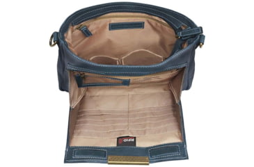 Image of Gun Toten Mamas Distressed Leather Slim X-Body RFID Purse - Womens, Blue, GTM-CZY-98/BLUE