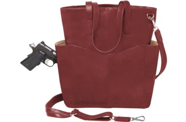 Image of Gun Toten Mamas Oversized Leather RFID Travel Tote - Womens, Cherry, GTM-107/CHERRY