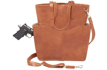 Image of Gun Toten Mamas Oversized Leather RFID Travel Tote - Womens, Tan, GTM-107/TN