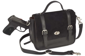 Image of Gun Toten Mamas Satchel, Cowhide With Suede - Womens, Black, GTM-36/BK