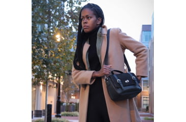 Image of Gun Toten Mamas Satchel, Cowhide With Suede - Womens, Black, GTM-36/BK