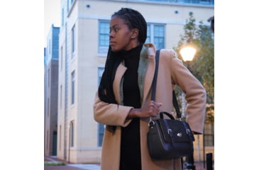 Image of Gun Toten Mamas Satchel, Cowhide With Suede - Womens, Black, GTM-36/BK