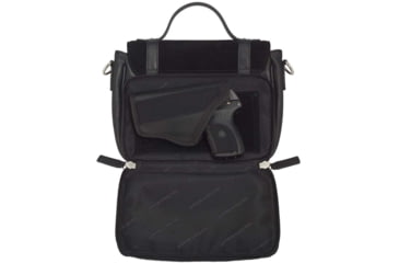 Image of Gun Toten Mamas Satchel, Cowhide With Suede - Womens, Black, GTM-36/BK