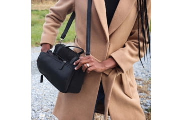 Image of Gun Toten Mamas Satchel, Cowhide With Suede - Womens, Black, GTM-36/BK