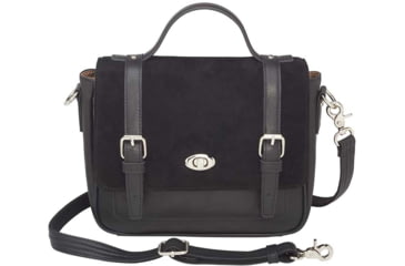 Image of Gun Toten Mamas Satchel, Cowhide With Suede - Womens, Black, GTM-36/BK