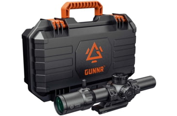 Image of GUNNR Odin 1-6x28mm 34mm Tube FFP LPVO Rifle Scope with Mount and Case, Black, GUNBOXS16