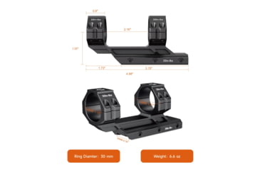 Image of GUNNR Sleipnir 30 mm Cantilever Mount, Black, MONZT3000