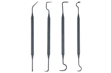 Image of Gunpany Polymer Double Side Cleaning Picks, 4 Pieces, Black, GPCK-4P