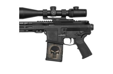 Image of GunSkins AR-10 Magazine Skin, Skull Black, ar-10-mag-skin-skull-black
