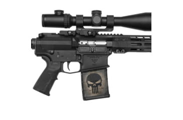 Image of GunSkins AR-10 Magazine Skin, Skull Black, ar-10-mag-skin-skull-black