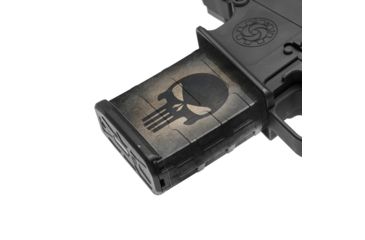 Image of GunSkins AR-10 Magazine Skin, Skull Black, ar-10-mag-skin-skull-black