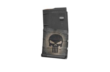 Image of GunSkins AR-10 Magazine Skin, Skull Black, ar-10-mag-skin-skull-black