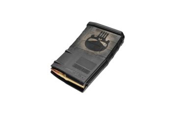 Image of GunSkins AR-10 Magazine Skin, Skull Black, ar-10-mag-skin-skull-black