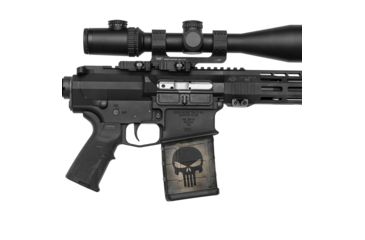Image of GunSkins AR-10 Magazine Skin, Skull Black, ar-10-mag-skin-skull-black