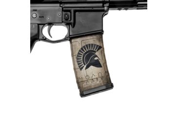 Image of GunSkins AR-15 Mag Skin, Molon Labe Tan, One Size Fits All, ar-15-single-mag-skin-molon-tan