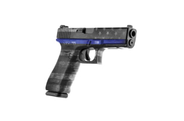 Image of GunSkins Glock 19 Pistol Skin Premium Vinyl Wrap, GS Thin Blue Line, CU-98059-GLOCK19-TBLN