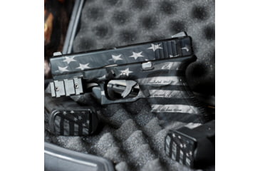 Image of GunSkins Glock 19 Pistol Skin Premium Vinyl Wrap, Proveil Victory Grey, CU-98059-GLOCK19-VIGR