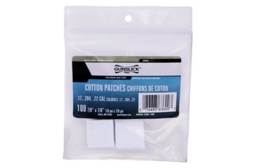 Image of GUNSLICK .17-.22 Cal,7/8in. Sq-100Ea Gun Cleaning Patches 63600