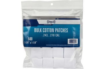 Image of Gunslick Cotton Patches, 500 Pack - .243-.270 Cal - 1.25in 20014 