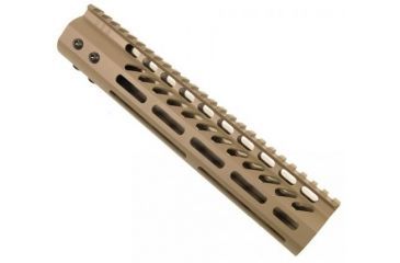 Image of GUNTEC USA 10in Ultra Lightweight Thin M-Lok System Free Floating Handguard w/Monolithic Top Rail,Cerakote Flat Dark Earth GT-10MLK-FDE