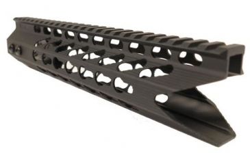 Image of GUNTEC USA 10in Ultra Slimline Octagonal 5 Sided Key Mod Free Floating Handguard w/Shark Mouth,Black GT-10JKO-S