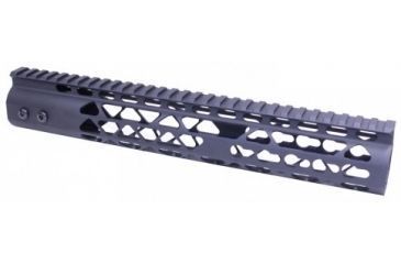 Image of GUNTEC USA 12in Air Lite Keymod Free Floating Handguard With Monolithic Top Rail, Black GT-12JK-AL