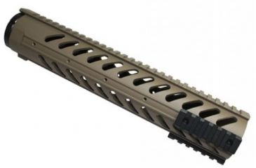 Image of GUNTEC USA 12in Free Floating Handguard w/Sectional Side/Bottom Rails,308 Cal,Cerakote Flat Dark Earth,1.93in dia GT1326-12-308-E