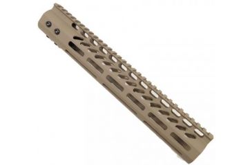 Image of GUNTEC USA 12in Ultra Lightweight Thin M-Lok System Free Floating Handguard w/Monolithic Top Rail,Cerakote Flat Dark Earth GT-12MLK-FDE