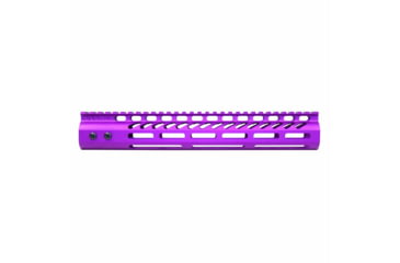 Image of Guntec USA 12in Ultra Lightweight Thin M-Lok System Free Floating Handguard With Monolithic Top Rail, Anodized Purple, GT-12MLK-PURPLE