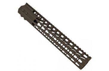 Image of GUNTEC USA 12in Ultra Slimline Octagonal 5 Sided Key Mod Free Floating Handguard w/Monolithic Top Rail,Black GT-12JKO
