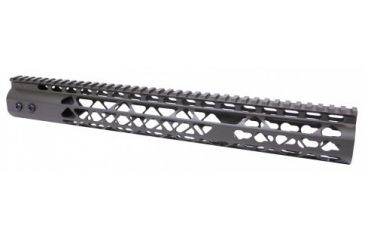 Image of GUNTEC USA 15in Air Lite Keymod Free Floating Handguard With Monolithic Top Rail, Od Green GT-15JK-AL-G