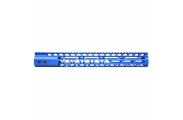 Image of Guntec USA 15in Air Lite Series M-Lok Free Floating Handguard w/ Monolithic Top Rail, Anodized Blue, GT-15MLK-AL-BLUE