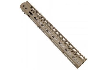 Image of GUNTEC USA 15in Ultra Lightweight Thin M-Lok System Free Floating Handguard w/Monolithic Top Rail,Cerakote Flat Dark Earth GT-15MLK-FDE
