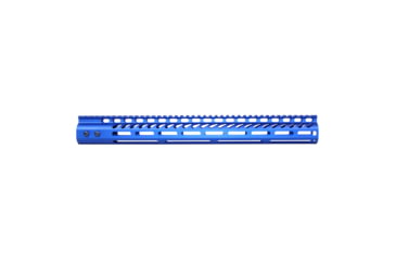 Image of Guntec USA 16.5 Ultra Lightweight Thin M-LOK System Free Floating Handguard w/ Monolithic Top Rail, Anodized Blue, GT-16.5MLK-BLUE