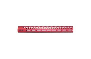 Image of Guntec USA 16.5 Ultra Lightweight Thin M-LOK System Free Floating Handguard w/ Monolithic Top Rail, Anodized Red, GT-16.5MLK-RED