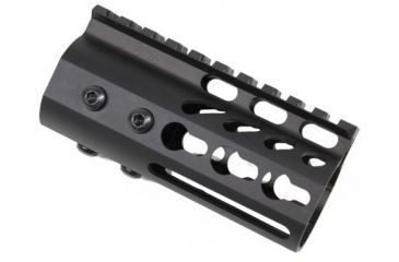 Image of GUNTEC USA 4in Ultra Lightweight Thin Key Mod Free Floating Handguard w/Monolithic Top Rail,Black GT-4JK