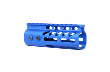 Image of Guntec USA 5 Ultra Lightweight Thin M-LOK Free Floating Handguard w/ Monolithic Top Rail, Anodized Blue, GT-5MLK-BLUE