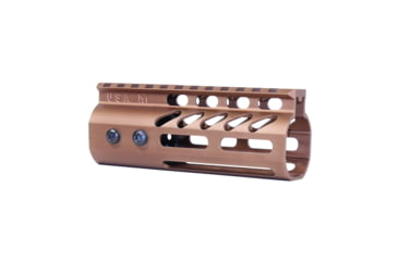 Image of Guntec USA 5 Ultra Lightweight Thin M-LOK Free Floating Handguard w/ Monolithic Top Rail, Anodized Bronze, GT-5MLK-BRZ