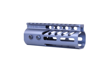Image of Guntec USA 5 Ultra Lightweight Thin M-LOK Free Floating Handguard w/ Monolithic Top Rail, Anodized Grey, GT-5MLK-GREY