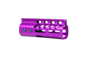 Image of Guntec USA 5 Ultra Lightweight Thin M-LOK Free Floating Handguard w/ Monolithic Top Rail, Anodized Purple, GT-5MLK-PURPLE