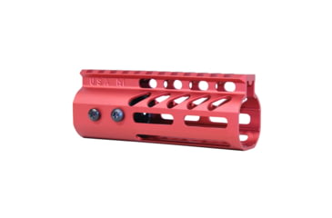 Image of Guntec USA 5 Ultra Lightweight Thin M-LOK Free Floating Handguard w/ Monolithic Top Rail, Anodized Red, GT-5MLK-RED