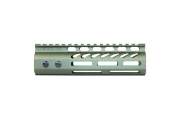 Image of Guntec USA 6.75 ULtra Lightweight Thin M-LOK Free Floating Handguard w/ Monolithic Top Rail, Anodized Green, GT-675MLK-GREEN