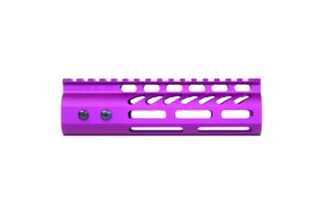 Image of Guntec USA 6.75 ULtra Lightweight Thin M-LOK Free Floating Handguard w/ Monolithic Top Rail, Anodized Purple, GT-675MLK-PURPLE