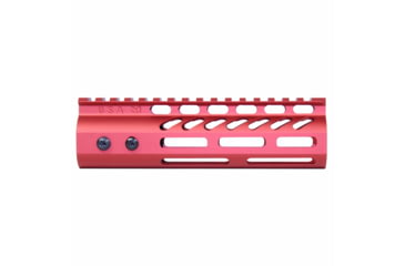 Image of Guntec USA 6.75 ULtra Lightweight Thin M-LOK Free Floating Handguard w/ Monolithic Top Rail, Anodized Red, GT-675MLK-RED
