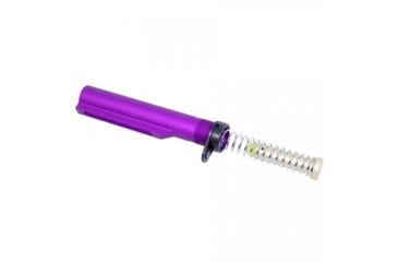 Image of Guntec USA 6-Position Mil-Spec Buffer Tube Set, AR-15, CAR Buffer/Spring/End Plate/Castle Nut, Purple MILTUBESET-PURPLE