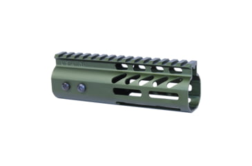 Image of Guntec USA 6 Ultra Lightweight Thin M-LOK Free Floating Handguard w/ Monolithic Top Rail, Anodized Green, GT-6MLK-GREEN