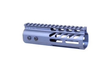 Image of Guntec USA 6 Ultra Lightweight Thin M-LOK Free Floating Handguard w/ Monolithic Top Rail, Anodized Grey, GT-6MLK-GREY