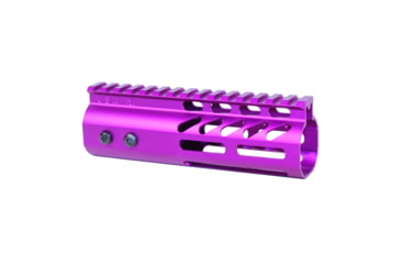 Image of Guntec USA 6 Ultra Lightweight Thin M-LOK Free Floating Handguard w/ Monolithic Top Rail, Anodized Purple, GT-6MLK-PURPLE