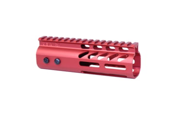 Image of Guntec USA 6 Ultra Lightweight Thin M-LOK Free Floating Handguard w/ Monolithic Top Rail, Anodized Red, GT-6MLK-RED