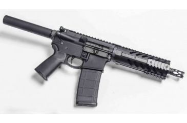 Image of GUNTEC USA 7in Free Floating Handguard w/Sectional Side/Bottom Rails,Black,1.93in dia GT1326-7